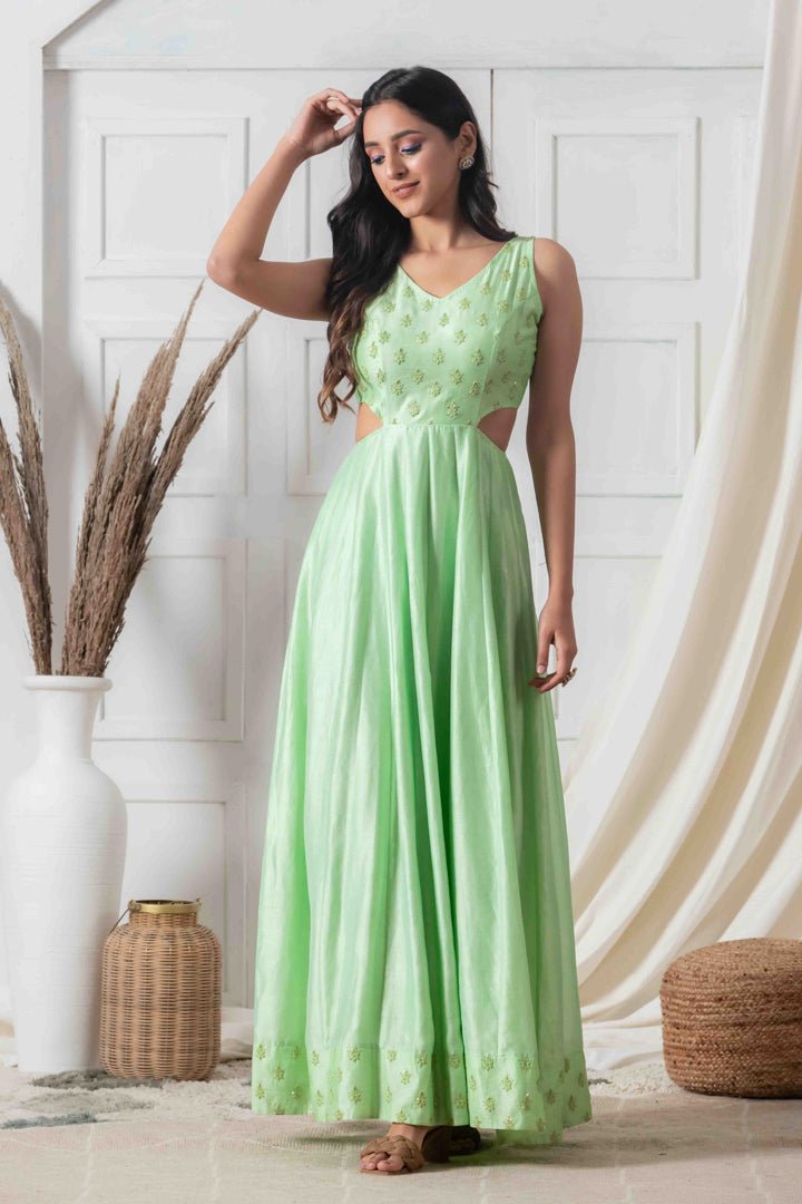 Indo western clearance floor length dresses