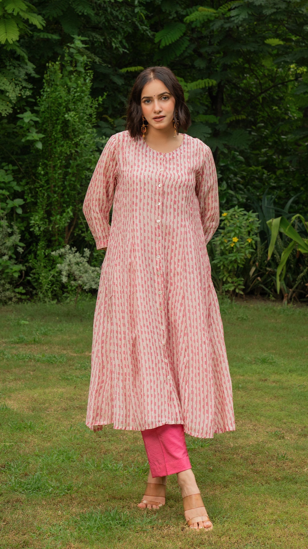 Inaya Chanderi Kurta - Pink