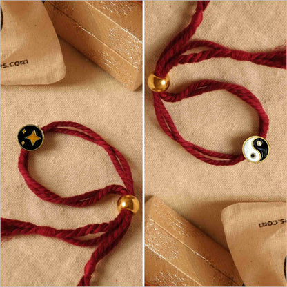 Star & Yin yang Rakhis Combo