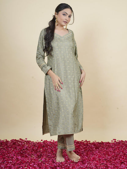 Pista Green Kurta Set