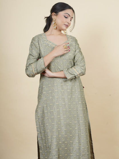 Pista Green Kurta Set