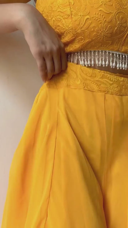 Indo-western Drape Style Skirt Set