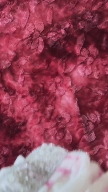 Hot Pink Tie Dye Stitched Saree