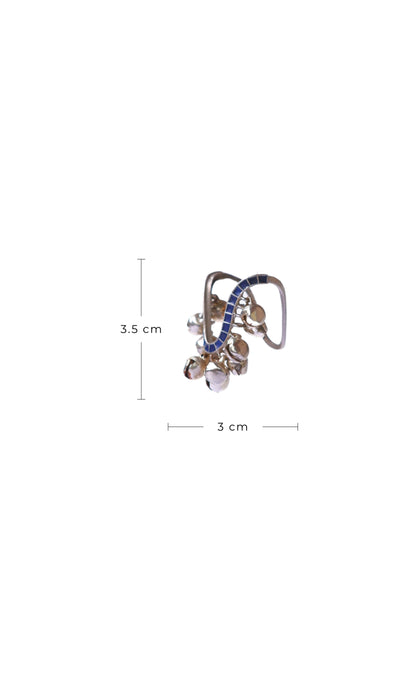 Broad Ghungroo Bracelet & Noor Ring Combo