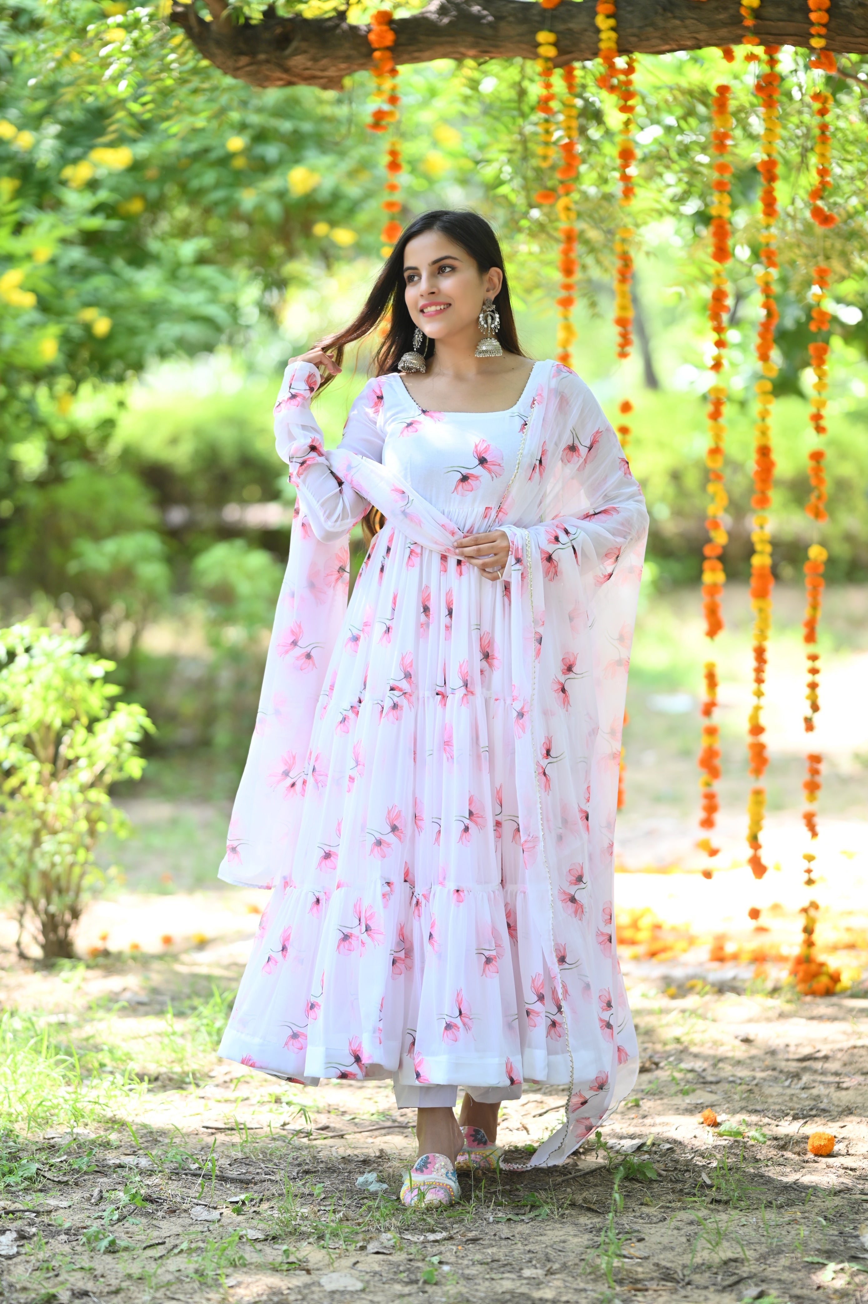 White Tulip Anarkali – Ethereal Outfitters