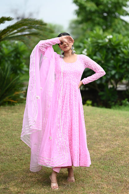 Pink Jasmine Anarkali