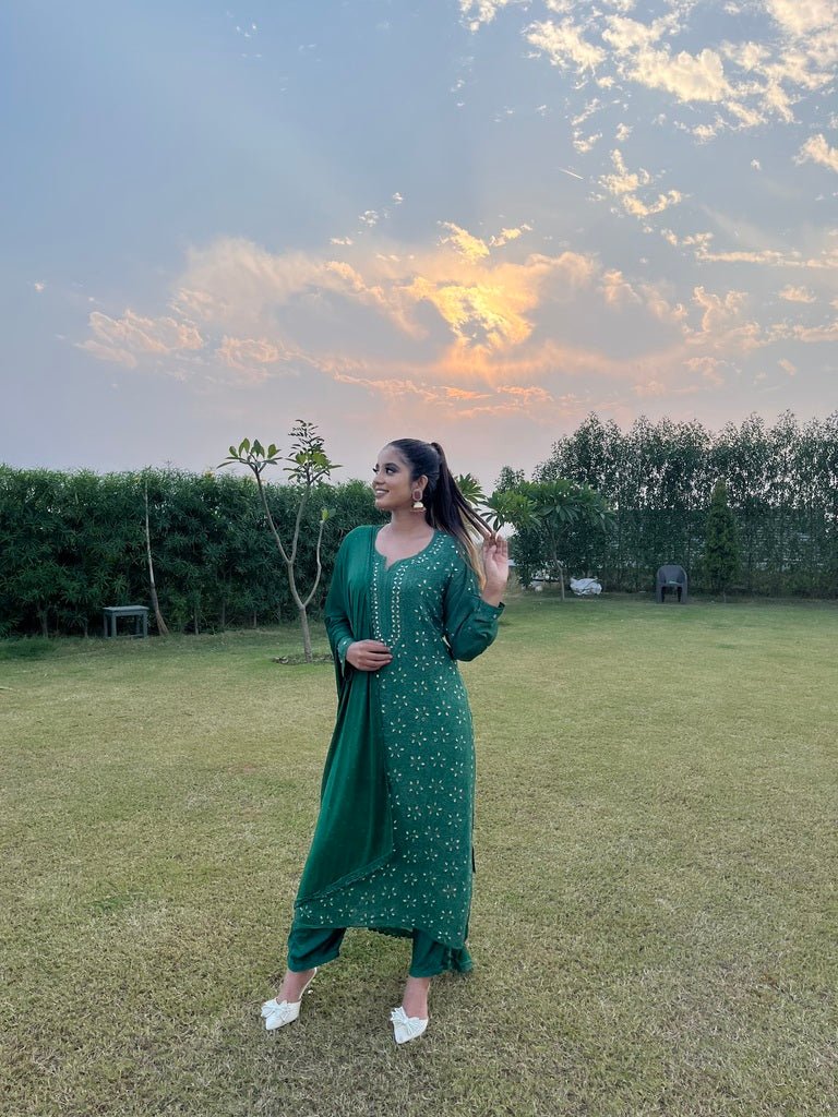 Mirror Kurti in Green