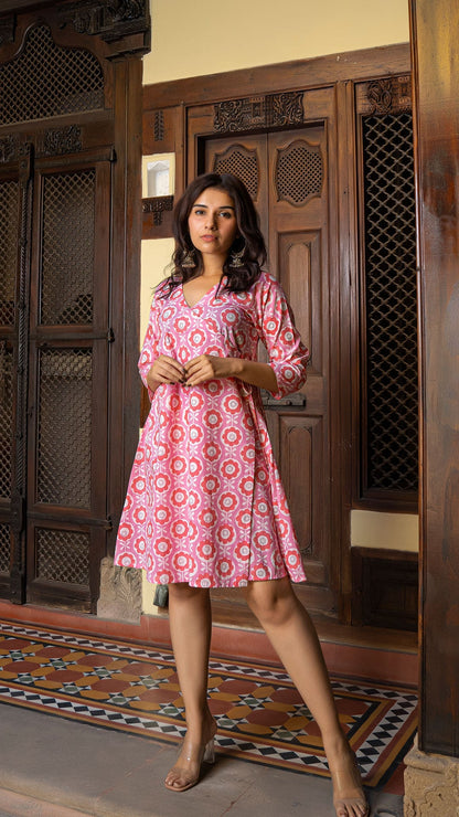 Swara Wrap Dress - Pink